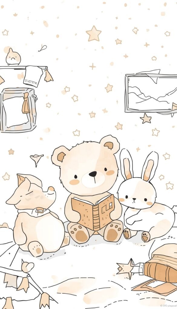 Cozy coloring pages for kids featuring cute animals and relaxing scenes